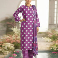 Sassi Vol 3103 Unstitched Lawn Suit 3 Piece with Floral Voil Dupatta — 1