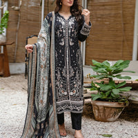SASSI ABSARA Vol 4601 Ready to Wear 3PC Stitched Lawn Suit with Embroidered Shirt — 1