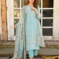 SASSI ABSARA Vol 4601 Ready to Wear 3PC Stitched Lawn Suit with Embroidered Shirt — 1