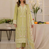 SASSI ABSARA Vol 4601 Ready to Wear 3PC Stitched Lawn Suit with Embroidered Shirt — 1