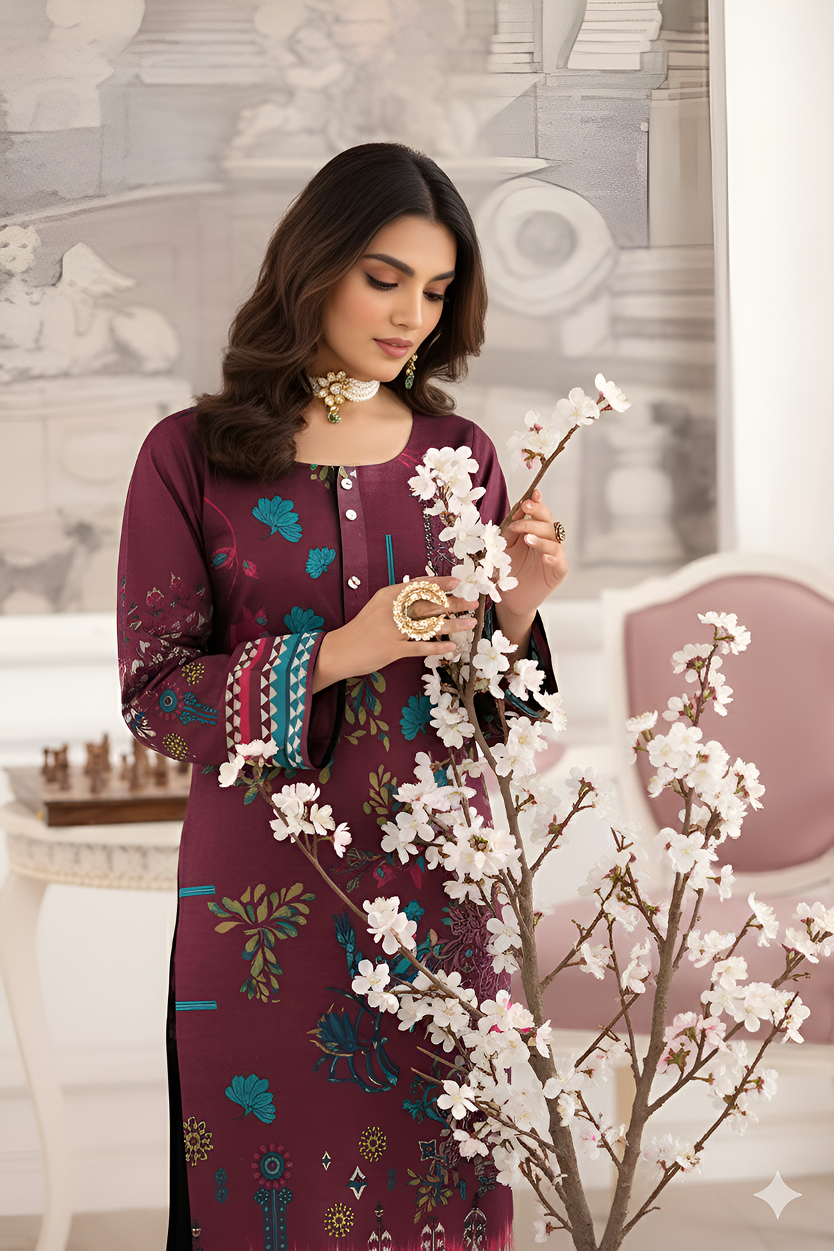 SASSI KHADDER EMB Shirt & Dupatta Vol-2450