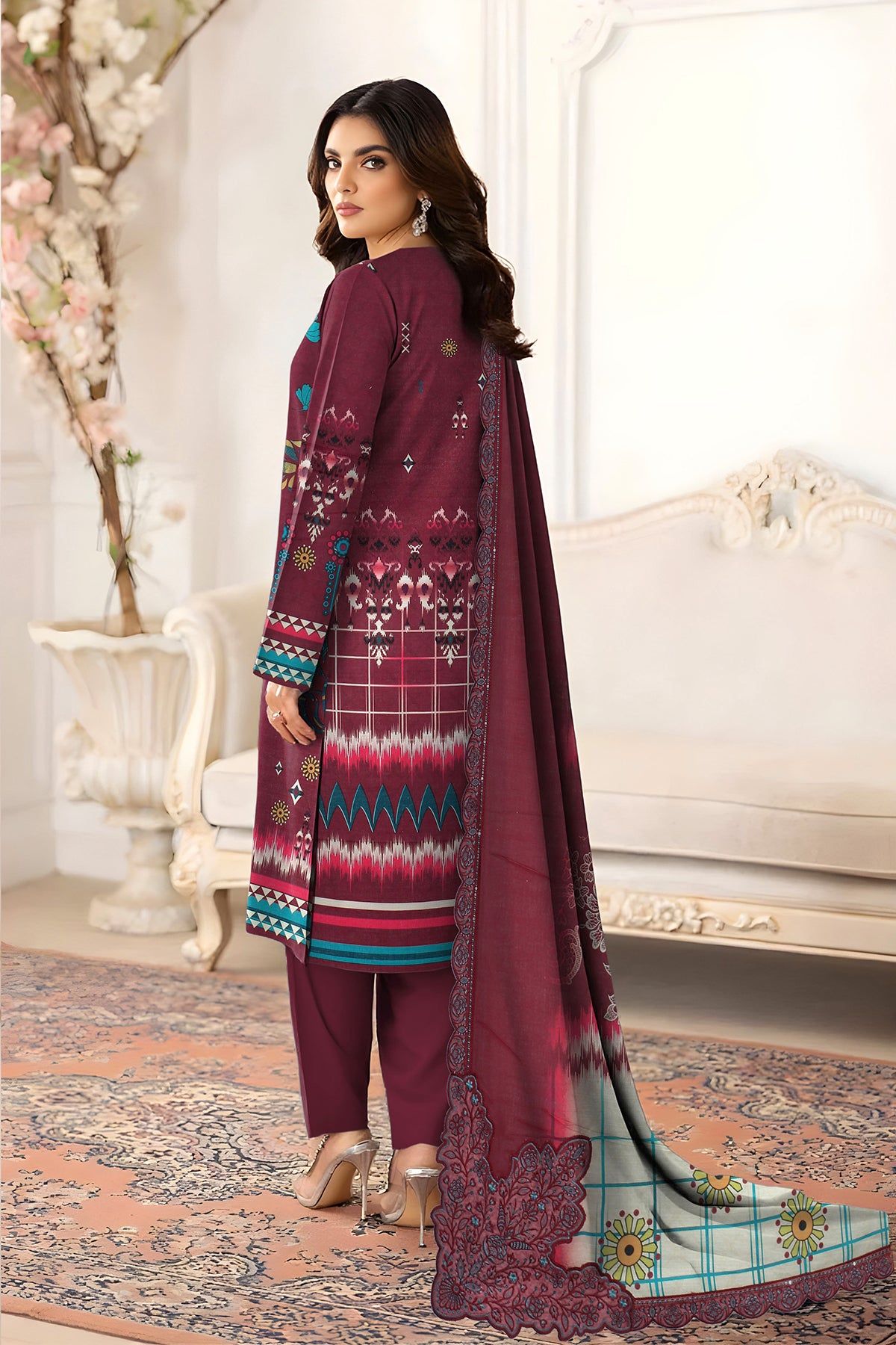 SASSI KHADDER EMB Shirt & Dupatta Vol-2450