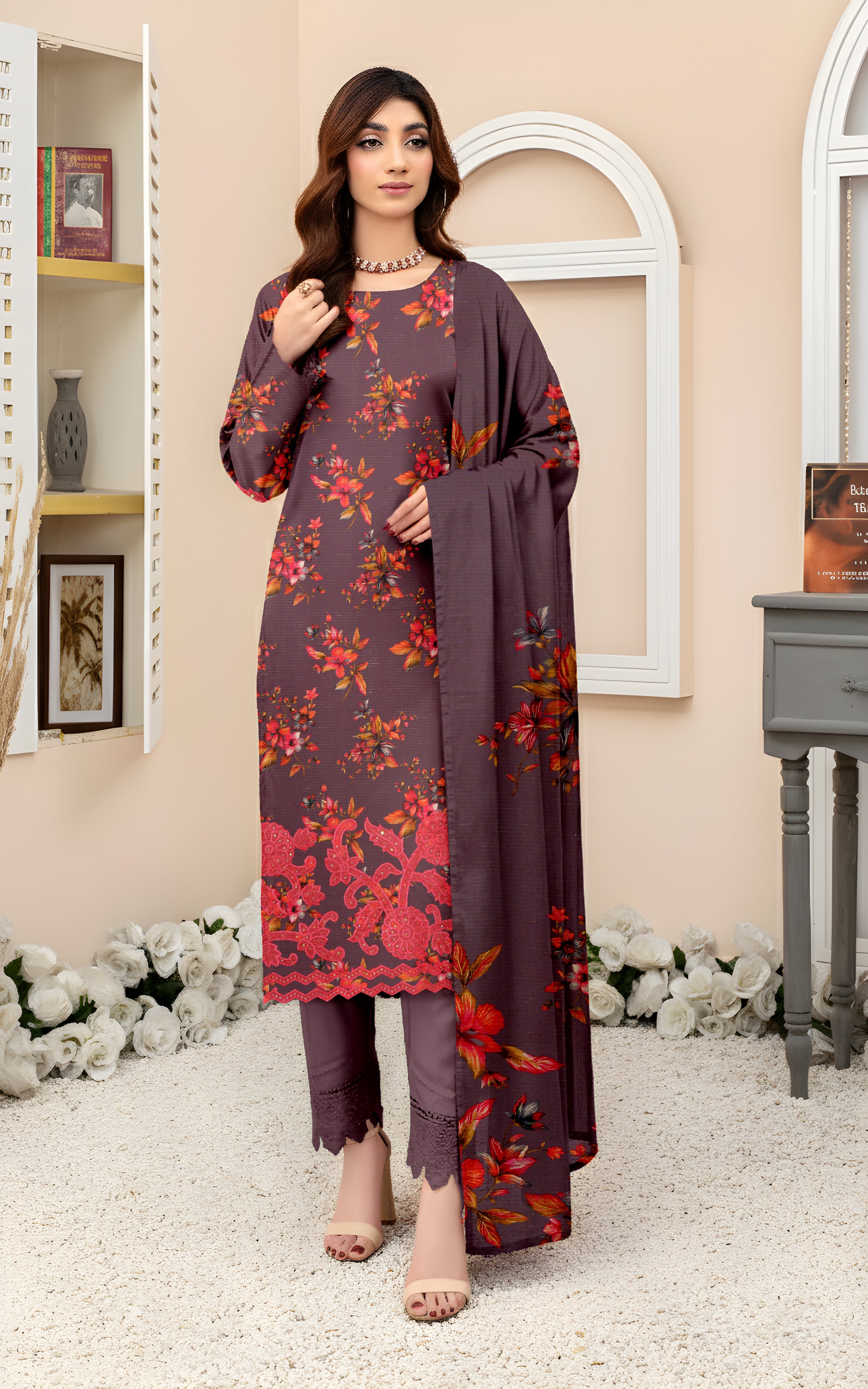 SASSI VISCOSE EMB Shirt & Dupatta Vol-2489