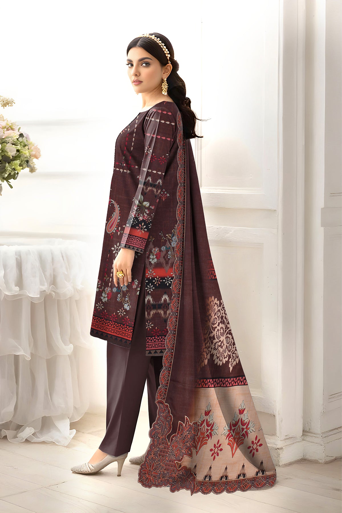 SASSI KHADDER EMB Shirt & Dupatta Vol-2450