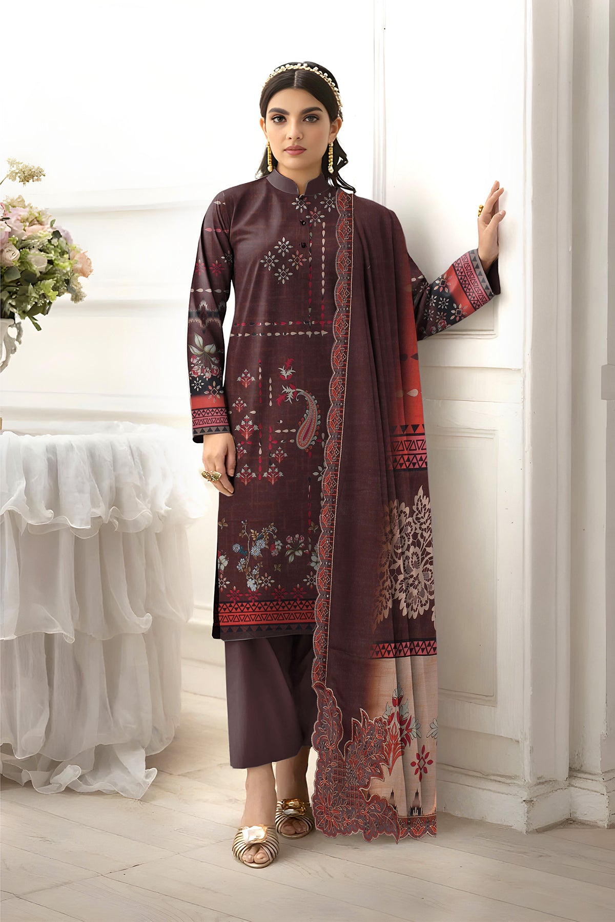 SASSI KHADDER EMB Shirt & Dupatta Vol-2450