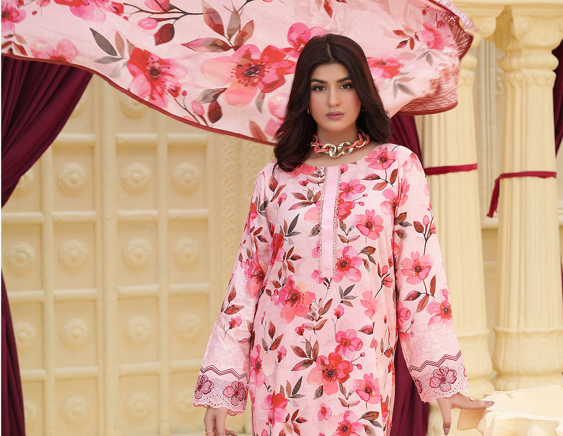 SASSI Viscose Print Shirt & Dupatta Vol-2478
