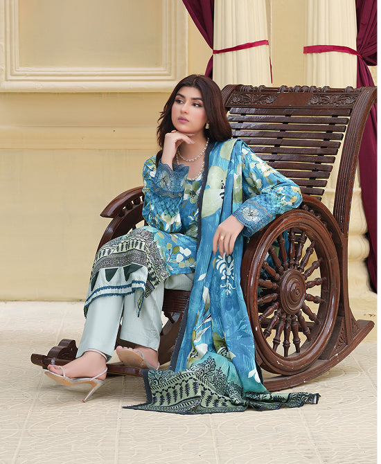 SASSI Viscose Print Shirt & Dupatta Vol-2478