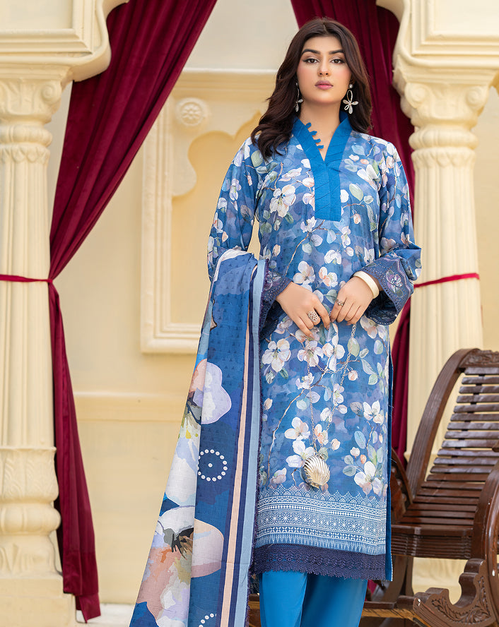 SASSI Viscose Print Shirt & Dupatta Vol-2478