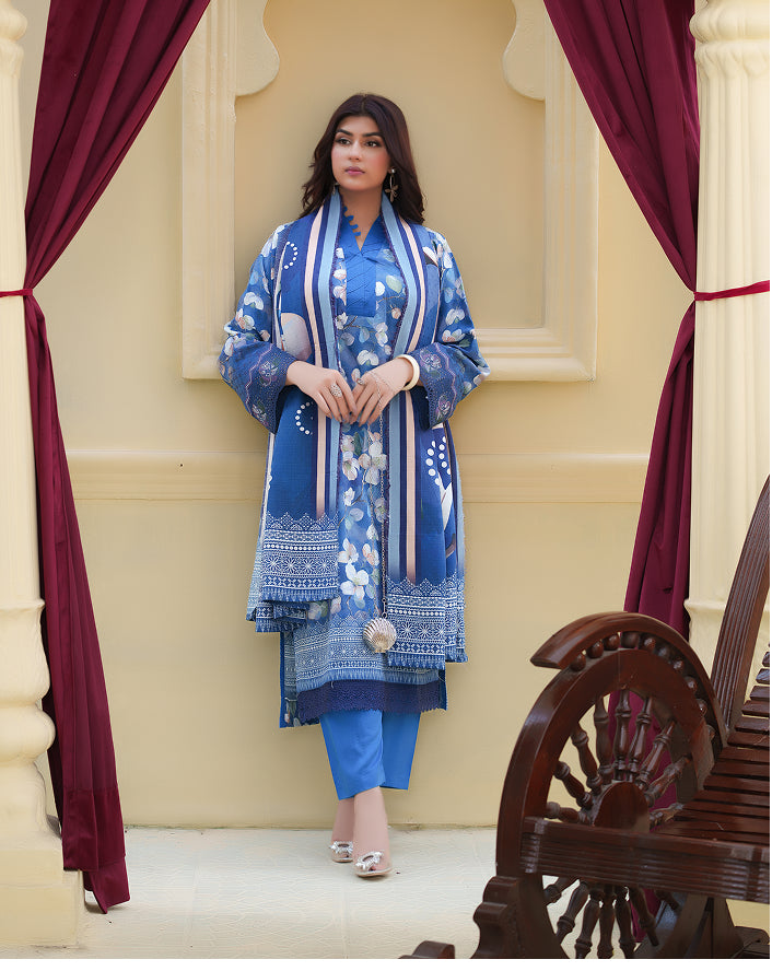 SASSI Viscose Print Shirt & Dupatta Vol-2478