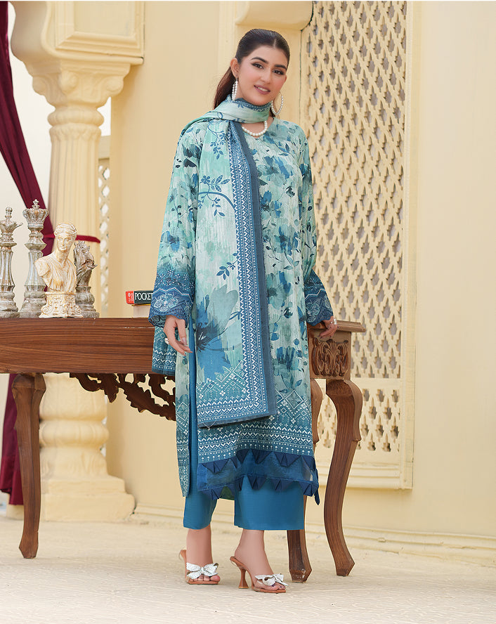 SASSI Viscose Print Shirt & Dupatta Vol-2478