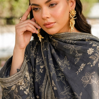 SASSI Black Special Printed Lawn 3 Piece Unstitched Suit – Vol 3116 — 4
