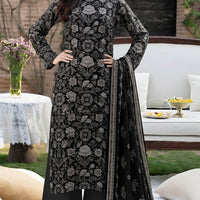 SASSI Black Special Printed Lawn 3 Piece Unstitched Suit – Vol 3110 — 1